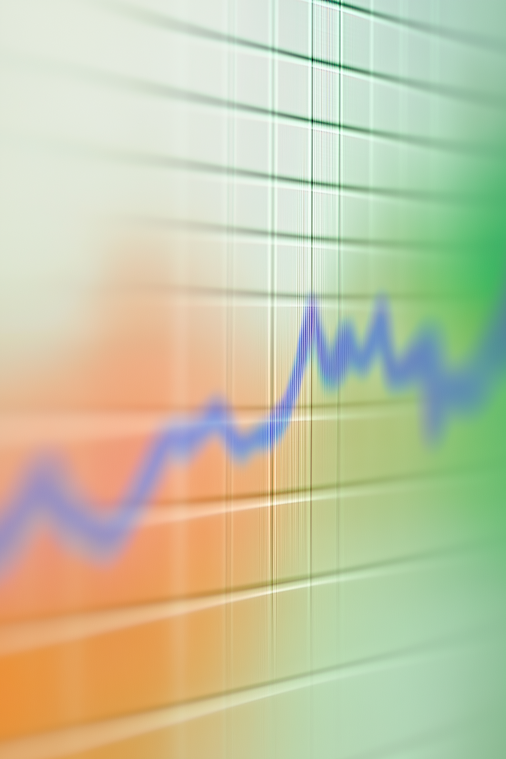 Abstract upward line chart on a gradient background